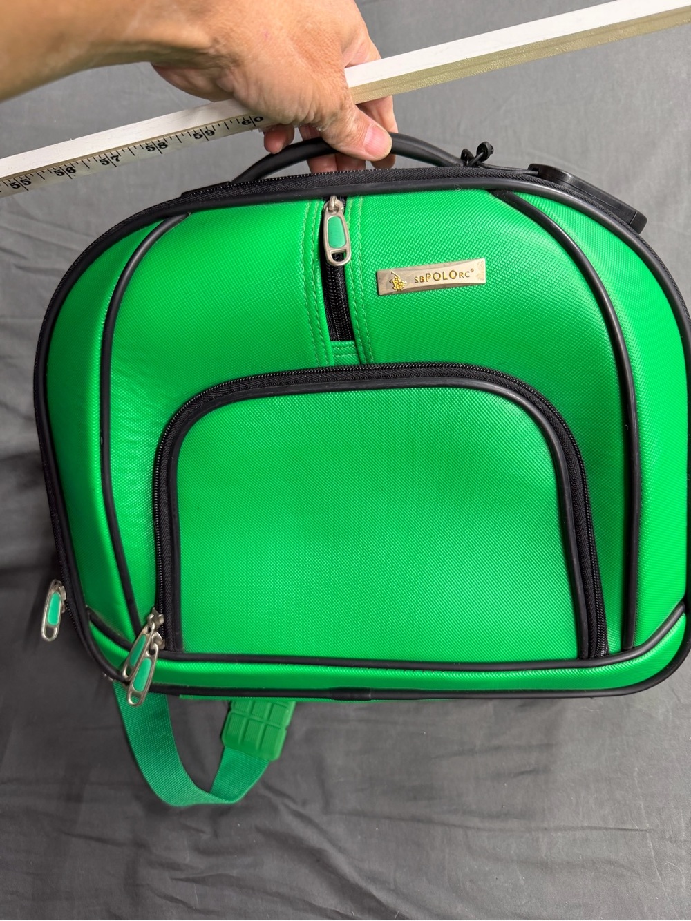 Santa Barbara Polo & Racquet Club Lime Green Cosmetic Travel Case Bag